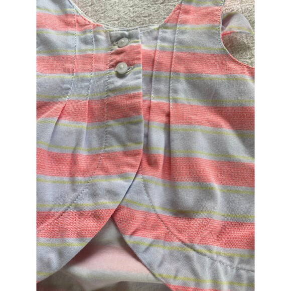 Janie and Jack Baby Girl Dress – 3-6 Months – Pink Striped with Bows - Picture 3 of 5